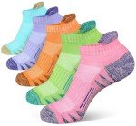 Colorful Thick Cushioned Ankle Running Socks - 5 Pairs