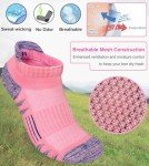 Colorful Thick Cushioned Ankle Running Socks - 5 Pairs