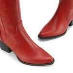 Colorful Cowboy Boots for Women - Red Embroidered