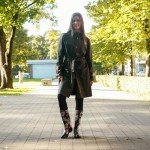 NORTY Women's Colorful Monet Print Rain Boots