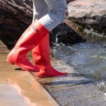 NORTY Women's Colorful Monet Print Rain Boots