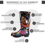 NORTY Women's Colorful Monet Print Rain Boots