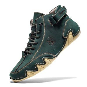 Colorful Handmade Leather Casual Sneakers for Men