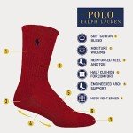 Colorful Polo Ralph Lauren Men's Sport Socks 6-Pack
