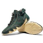 Colorful Handmade Leather Casual Sneakers for Men