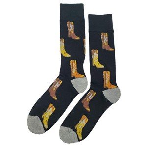 Colorful Cowboy Boot Dress Socks for Men