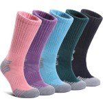 Colorful Merino Wool Thermal Hiking Socks - 5 Pairs
