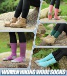 Colorful Merino Wool Thermal Hiking Socks - 5 Pairs