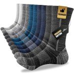 Colorful Cushioned Crew Socks for Active Men