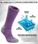 Colorful Merino Wool Thermal Hiking Socks - 5 Pairs