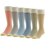 GoldToe Men's Colorful Stanton Crew Socks, 6-Pairs