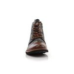 Floral Lace-Up Chukka Boots in Orchid Brown