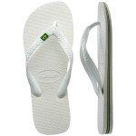 Havaianas Men's Brasil Logo White Flip Flops