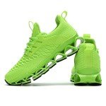 Men's Fluorescent Green Slip-On Sport Sneakers