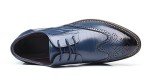 Stylish Blue Leather Lace-Up Dress Shoes Size 12.5
