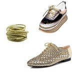 Sparkly Gold Glitter Shoelaces for Canvas Shoes