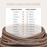 Colorful Heavy Duty Round Shoelaces - 2 Pairs