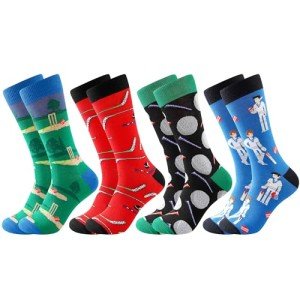Men's Colorful Funky Crew Dress Socks