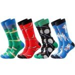 Men's Colorful Funky Crew Dress Socks
