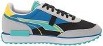 PUMA Men's Colorful Rider Sneakers, Black-Gray Violet-Blue