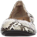 Colorful Women's Ballet Flats in Black White Snake Skin