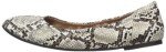 Colorful Women's Ballet Flats in Black White Snake Skin