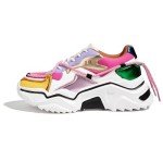Colorful Chunky Platform Sneakers for Women - Purple/Fuchsia