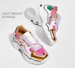 Colorful Chunky Platform Sneakers for Women - Purple/Fuchsia