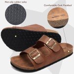 ONCAI Men's Colorful Adjustable Beach Slide Sandals