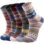 Colorful Wool Crew Socks for All Seasons