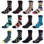 Mitch Bogen Men's Funky Patterned Dress Socks 12-Pack