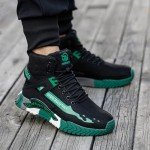 Lightweight Green Steel Toe Work Sneakers 0297