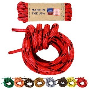 Honey Badger Heavy Duty Boot Laces - Red/Black