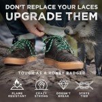 Honey Badger Heavy Duty Boot Laces - Red/Black