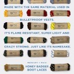 Honey Badger Heavy Duty Boot Laces - Red/Black