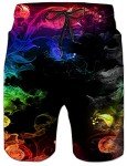 Colorful Smoke Graphic Men's Swim Trunks