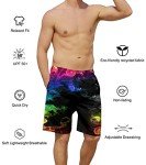 Colorful Smoke Graphic Men's Swim Trunks