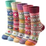 Cozy Colorful Wool Socks for All Seasons
