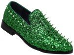 Men's Vintage Green Slip-On Dress Loafers