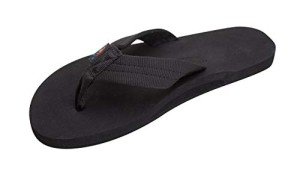 Rainbow Black Cloud Flip Flops in Size 10/11
