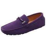 Stylish Purple Suede Moccasin Loafers for Men