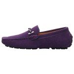 Stylish Purple Suede Moccasin Loafers for Men