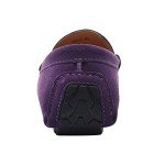Stylish Purple Suede Moccasin Loafers for Men