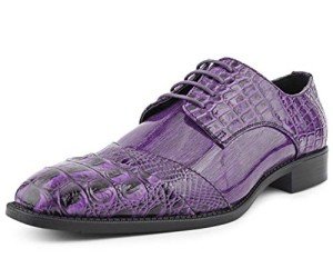 Colorful Men's Oxford Dress Shoes - Purple