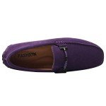 Stylish Purple Suede Moccasin Loafers for Men