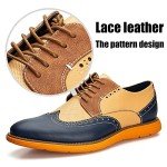 JITAI Men's Lightweight Colorful Oxford Dress Shoes