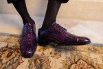 Colorful Men's Oxford Dress Shoes - Purple