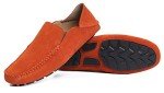 Bright Orange Slip-On Casual Loafers for Men