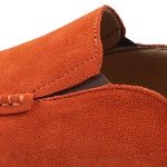Bright Orange Slip-On Casual Loafers for Men