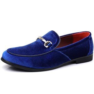 Men's Luxury Suede Loafers with Copper Chain